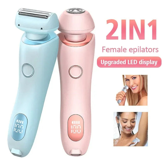 2-in-1 Rechargeable Women’s Electric Razor & Bikini Trimmer